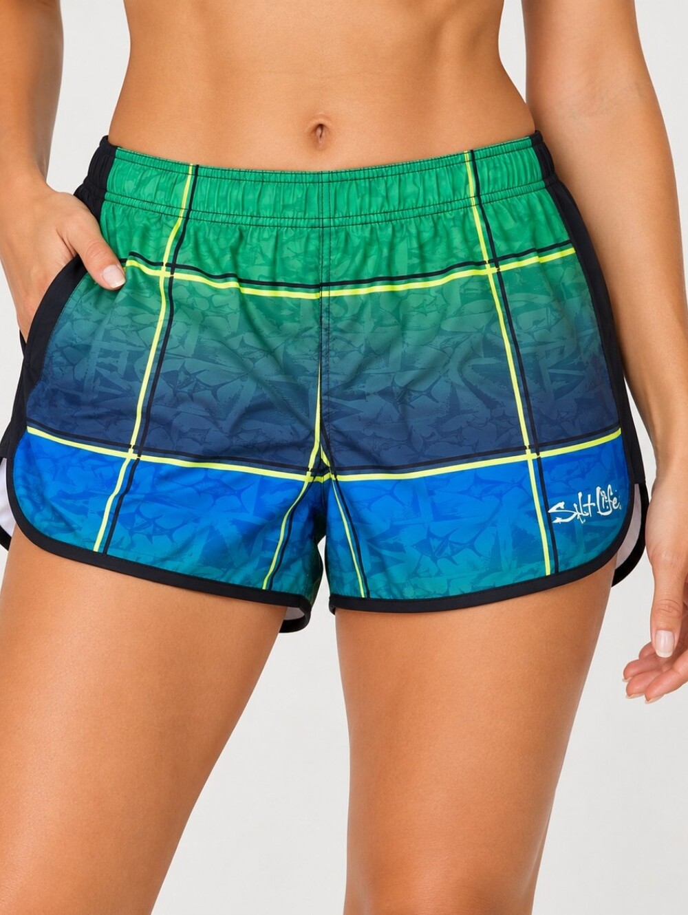 SALT LIFE | Women’s Swordfish Print Beach Shorts Size M